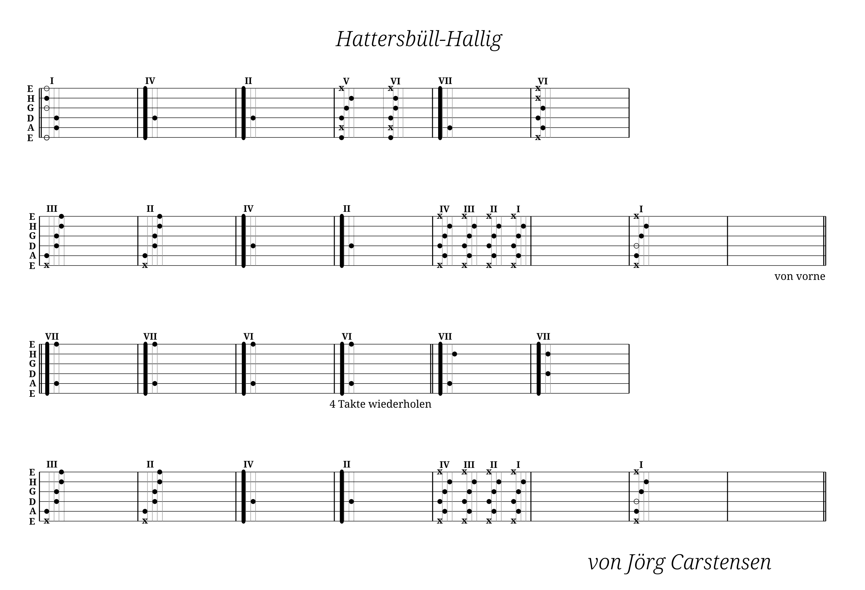 Hattersbüll Hallig - Gitarrengriffe